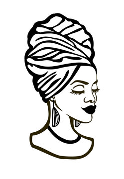 recommend clip art: African American Black Girl Woman Lady Profile Portrait Silhouette drawing in Headwrap, Melanin Afro Queen Turban head wrap. Beautiful female person outline line art.Sticker.Poster.Cricut.Print.Look