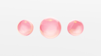 3D Collagen Skin Serum and Vitamin illustration isolated on soft color background. concept skin care cosmetics solution. 3d rendering.	

