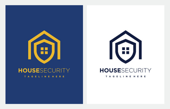 House Shield Home Security Business logo design icon for insurance or guard company