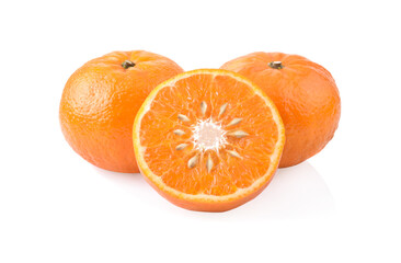 Orange fruit isolated on white background