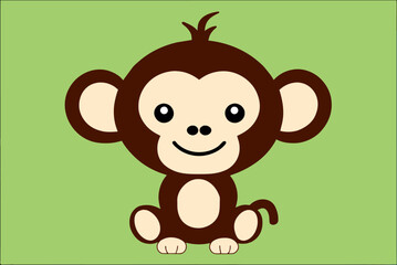 monkey cute background is tree
