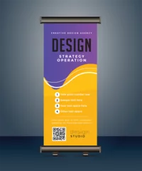Foto op Canvas corporate business roll up banner standee pull up banner x banner template © skcpdesign