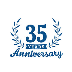 Fototapeta premium Celebrating 35 years anniversary logo design template. 35th anniversary celebrations logotype. Vector and illustrations.