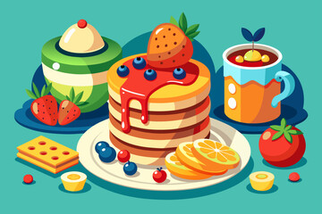 pancakes foods background is