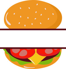 Hamburger Banner Illustration