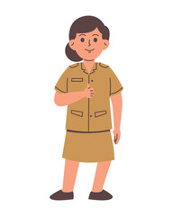 Indonesian female service servant character