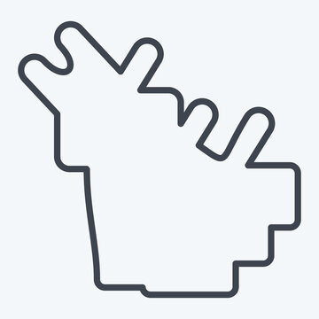 Icon Arabia. related to Qatar symbol. line style. simple design illustration.