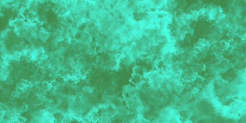 Abstract watercolor illustration featuring a Blue and white sky with wispy clouds, set against a turquoise background reminiscent of cement wall texture with old grunge elements