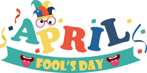Fototapeta premium April Fool's Day Illustration With Decoration