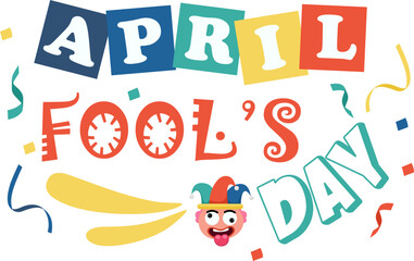 April Fool's Day Illustration With Decoration