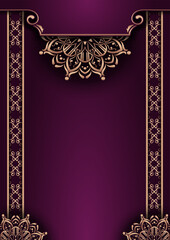 Luxury background with golden mandala ornament