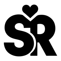 SR logo vector art illustration black color, A logo concept vector art illustration 5