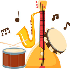 Musical Instruments Background Illustration