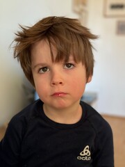 portrait of a sad child