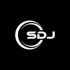 SDJ Logo Design, Inspiration for a Unique Identity. Modern Elegance and Creative Design. Watermark Your Success with the Striking this Logo.