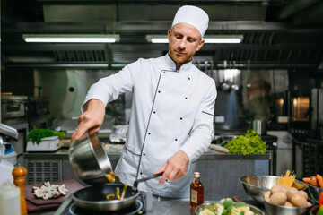 Cook in a professional kitchen