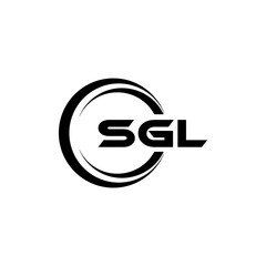 SGL letter logo design in illustration. Vector logo, calligraphy designs for logo, Poster, Invitation, etc.