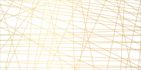 : Abstract luxury gold geometric random chaotic lines with many squares and triangles shape background. geometric random chaotic seamless line design with transparent background, vector illustration.