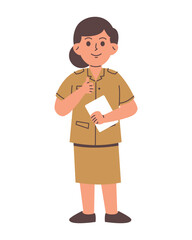 Indonesian female service servant character