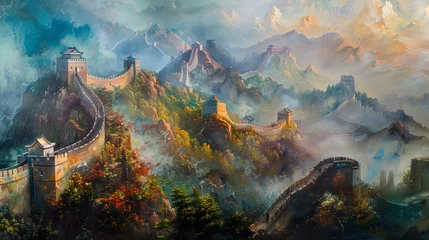 Fotobehang The Great Wall of China © Kampol