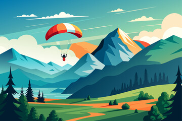 paragliding sport background