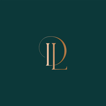 DL LD logo design. Vector illustration.