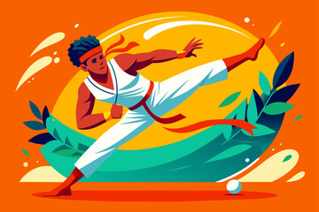capoeira sport background is