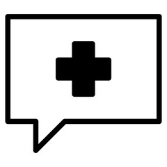 Obraz premium medical chat icon