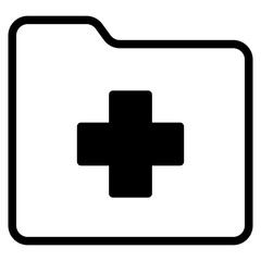 Fototapeta premium Medical results folders icon