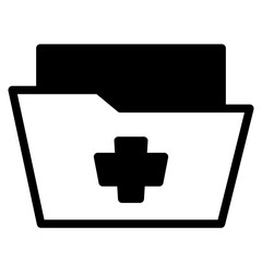 Obraz premium Medical results folders icon