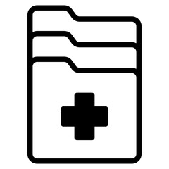 Obraz premium Medical results folders icon