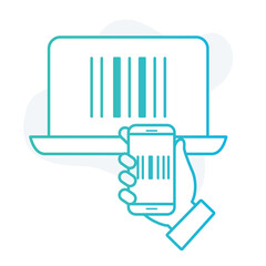 Scan with Ease. Barcode Reader Icon. Vector Icon.