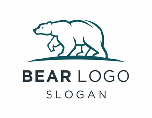 Logo design about Bear on a white background. made using the CorelDraw application.