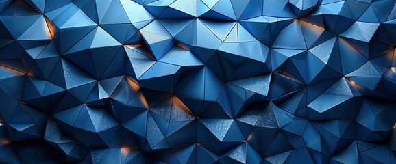 Blue modern abstract wide banner with geometric shapes. Dark blue abstract background, Background HD For Designer