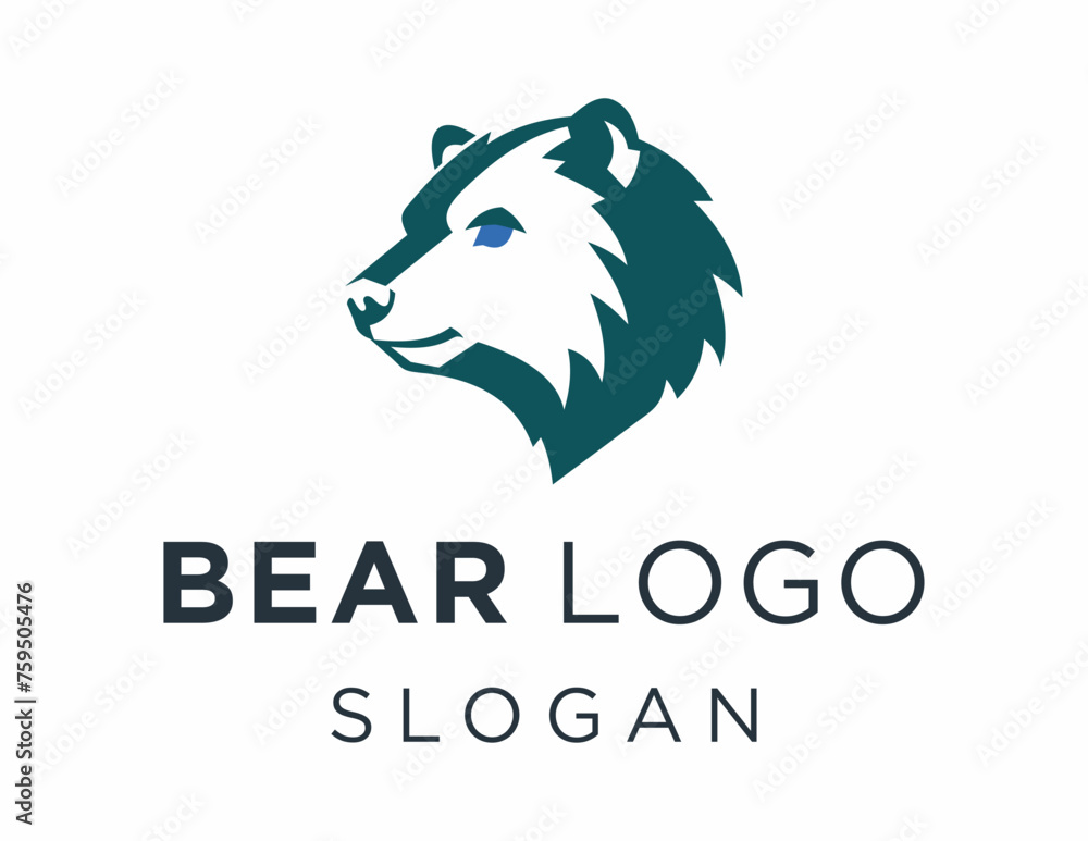 Poster logo design about bear on a white background. made using the coreldraw application.