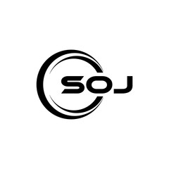 SOJ Logo Design, Inspiration for a Unique Identity. Modern Elegance and Creative Design. Watermark Your Success with the Striking this Logo.
