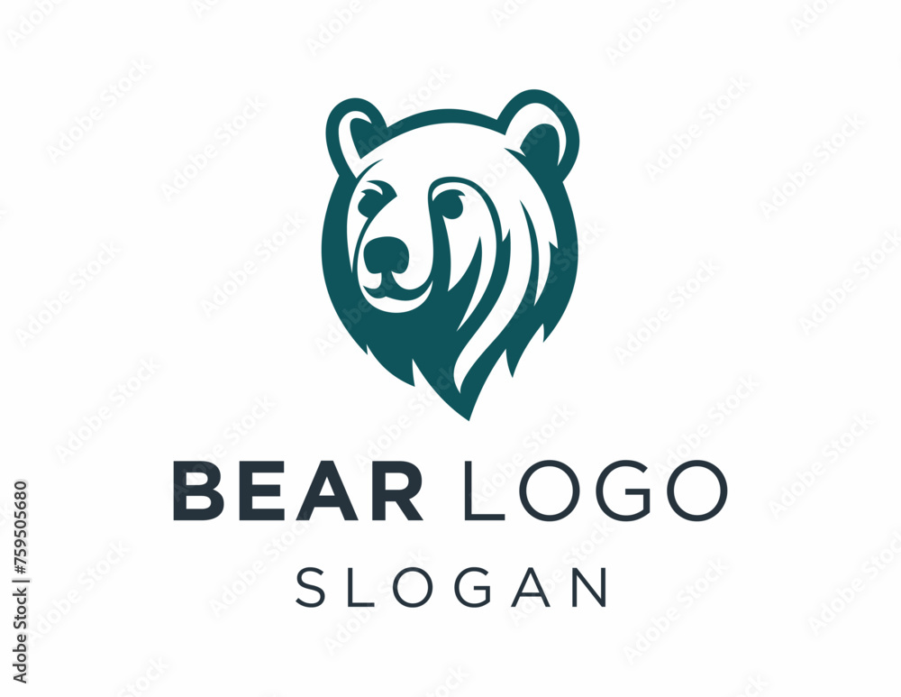 Poster logo design about bear on a white background. made using the coreldraw application.