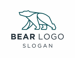 Logo design about Bear on a white background. made using the CorelDraw application.
