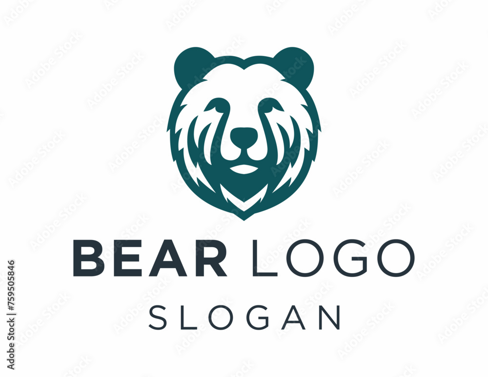 Poster logo design about bear on a white background. made using the coreldraw application.