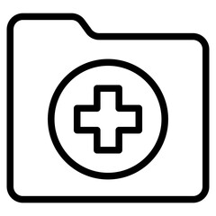 Obraz premium Medical results folders icon