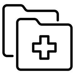 Obraz premium Medical results folders icon