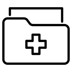 Obraz premium Medical results folders icon