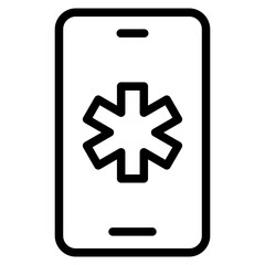 Fototapeta premium Online consulting icon. online phone medical help for health consultation