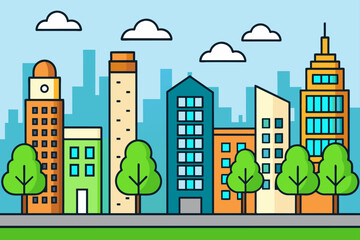 Obraz premium cityscapes background is tree