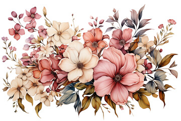 Floral Bouquet PNG Image Ai Generated - obrazy, fototapety, plakaty