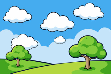 clouds sky background is tree