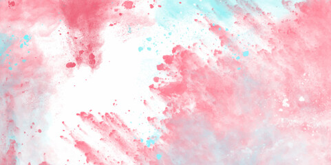 Seamless Grunge frame light and blue, pink watercolor background. Multicolor splash background. abstract bright backdrop Colorful watercolor blots background graphic design for your wallpaper concept 