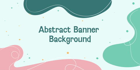 Banner background with modern, playful color style
