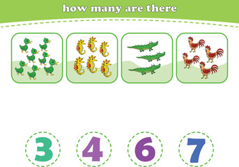 Education game for children choose the bigger picture of cute cartoon wild animals printable worksheet