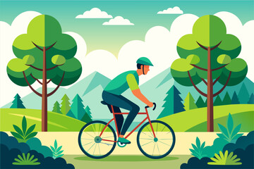 cycling sport background is tree